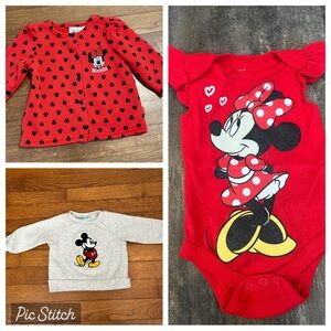 Disney Mickey and Minnie Mouse Baby Clothing Set